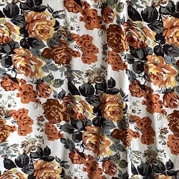 DANIEL HECHTER Vintage Button Front Blouse Floral Print Brown M - Picture 2 of 7